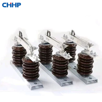 Sectionneur-curseur électrique CHHP GW1-12/630A 3 pôles à fusibles céramiques, marron, Chine, 50/60Hz, extérieur, haute tension MT&HT, montage sur colonne