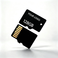 Carte TF 128 Go haute vitesse en plastique U3 V30 A2 Classe 10 pour caméra embarquée, drone, caméra d'action, smartphone - QIAOQI Noir