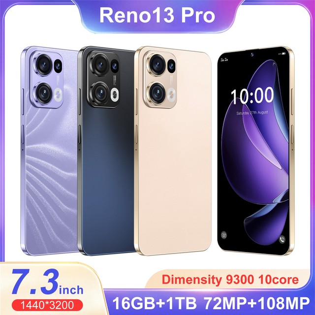 Reno 13Pro 5G Smartphone 2026 Android 15 16GB 1TB 7.3 Inch 108MP 10 Core Dual SIM Unlocked