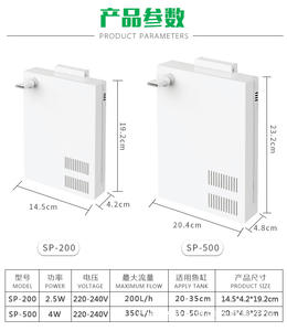 อุปกรณ์กรองตู้ปลาแบบแขวน <span class=keywords><strong>Atman</strong></span> รุ่น SP-200 และ SP-500 - Product Image 2