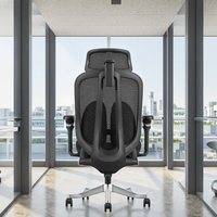 Chaise de bureau ergonomique de luxe, confortable, avec accoudoirs 4D réglables, dossier haut, pivotante, entièrement en maille, pour cadre dirigeant