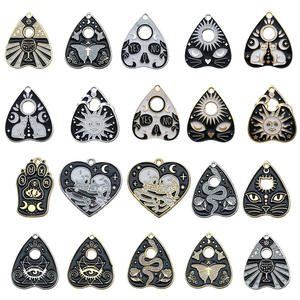 Colgante de gota de aceite de adivinación de la serie de Halloween, pendientes DIY, llavero, accesorios de aleación Vintage, borde cruzado - Product Image 5