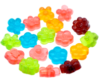 Bonbons Gélifiés en Forme de Fleur aux Saveurs de Fruits Frais du Jardin pour la Vente en Gros OEM et l'Approvisionnement en Vrac Direct Usine
