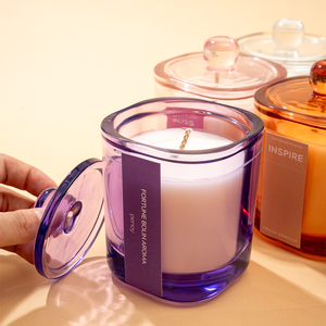 Velas Aromáticas AIKUN de 8*9cm, 150g, Cera de Soya, Marca Reconocida, en Frasco de Vidrio de Color, Velas Perfumadas para Aromaterapia - Product Image 3