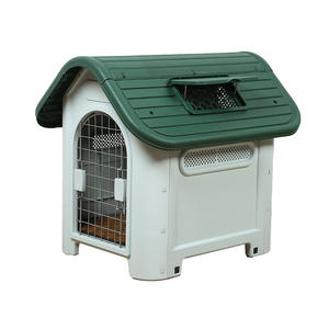 กรงสุนัขพลาสติกกันฝนกลางแจ้งดีไซน์สี่เหลี่ยมแบบเลื่อนได้สำหรับสุนัขขนาดใหญ่สี่ฤดูอเนกประสงค์ - Product Image 5