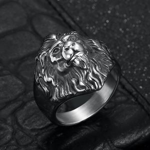 Lion <b>Head</b> Men's Ring Stainless Steel Animal Design Punk <b>Style</b> Gift Jewelry - Product Image 2