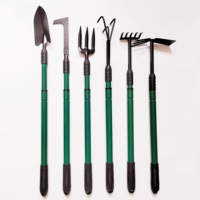 Rastrello per Foglie Piccole e Pala Stretta per Giardinaggio con Manico Telescopico Regolabile, Ottima Qualità, Buon Prezzo, Attrezzi Manuali da Giardino