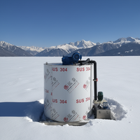 Suministro de fábrica Haiyue Máquina de hielo en escamas de 5, 8 y 10 toneladas, Evaporador de hielo en escamas tipo tambor para refrigeración de pescado