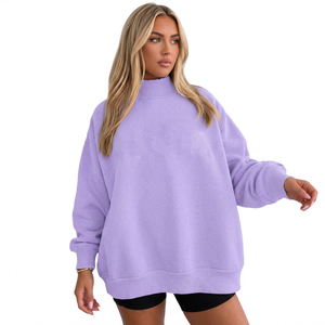 Suéter de Cuello Alto para Mujer, Color Lavanda, Manga Larga, Material de Alta Calidad, Venta al Por Mayor de Fabricantes - Product Image 1