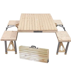 <strong>Folding</strong> <strong>Table</strong> and Chairs Set, Portable Picnic <strong>Table</strong> with 4 Seats for Outdoor Camping Picnic BBQ, Party and <strong>Dining</strong> - Product Image 1