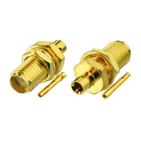 Buena calidad para conector SMA de soldadura de mamparo hembra de cable RG405