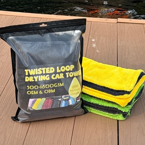 Wholesale Cheap Microfiber <b>Towel</b> Super Absorbent Soft <b>Quick</b>-Dry Car Wash <b>Towel</b> for Cleaning Twisted Loop <b>Towel</b> - Product Image 1