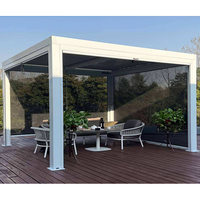Pergola Bioclimatique Extérieure Moderne en Alliage d'Aluminium, Facilement Assemblée, Étanche pour Jardin et Cour, Plusieurs Dimensions (3x3, 3x4, 4x4, 6x4 m), OEM