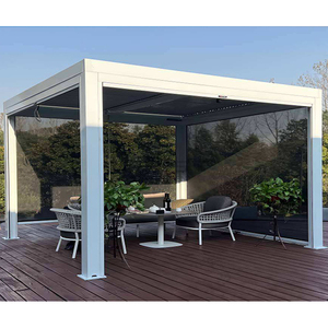 3x3 3x4 4x4 6x4 m OEM nhà máy hiện đại ngoài trời bioclimatic Hợp kim nhôm louver pergola dễ dàng lắp ráp không thấm nước sơn tĩnh điện - Product Image 2