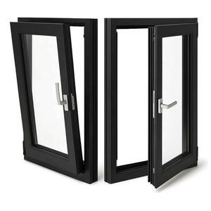 <span class=keywords><strong>Fenêtre</strong></span> à battant basculant et pivotant à ouverture intérieure avec moustiquaire de sécurité en verre simple sans cadre pour la sécurité - Product Image 1