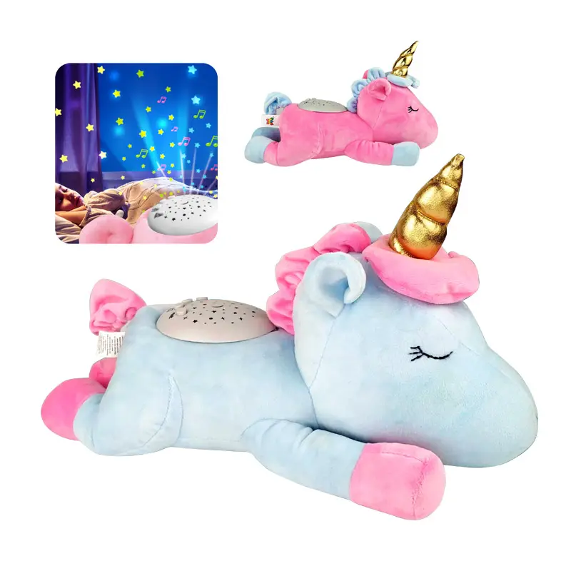 EPT New Musical Baby Plush Star Animal Cartoon Soft Kids Night Stuffed Doll Customized Projector Toy With Light Projection Music