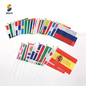 Rinted hand flag-Bandera de la mano de 12x18 pulgadas, bandera de la serie orld amés
