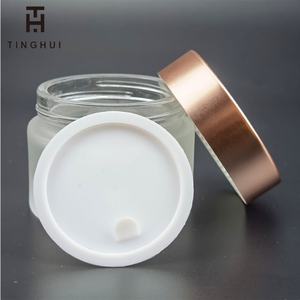 ครีมบำรุงผิวขนาด 2 ออนซ์ 8 ออนซ์ 5 กรัม 50 กรัม 200 กรัม บรรจุในขวดแก้วสีชมพูโรสโกลด์แบบฝ้า ขนาด 5 มล.-50 มล. 200 มล. พร้อมฝาสีดำ - Product Image 5