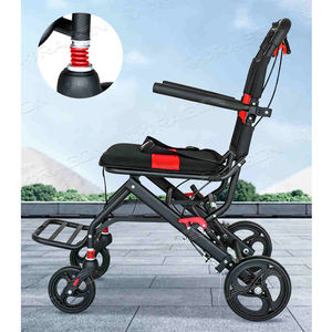 Silla de ruedas manual plegable aprobada por avión ligera de primera calidad para viajes aéreos convenientes - Product Image 1