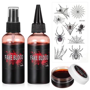 Halloween lavable vampiro salpicaduras de sangre maquillaje realista comestible falso sangre Gel para ropa boca ojos <span class=keywords><strong>Zombie</strong></span> efectos especiales - Product Image 2