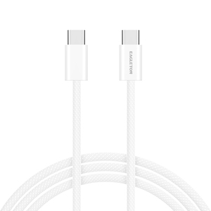 EAGLETON Câble USB-C 3A 60W Type C vers Type C Câble de charge rapide tressé en nylon 48 tissage - Product Image 2