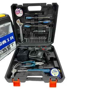 Kit de herramientas de Taladro Inalámbrico de potencia profesional de 25V, kits combinados de mano, juego de herramientas eléctricas personalizadas, herramientas de batería