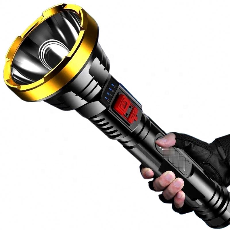 Lampe de poche extérieure étanche à lumière forte, lampe de poche