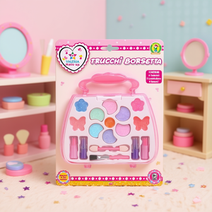 Valeria Make-up Trucchi Borsetta Coffret cosmétique pour enfants de 3 ans et plus, style sac à main rose, avec fard à paupières, gloss à lèvres et pinceau - Product Image 3