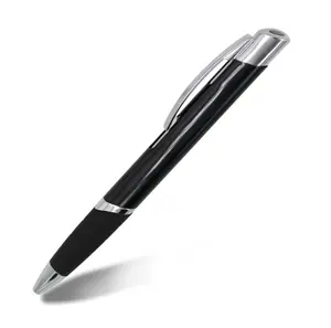 BECOL Hot Sale Customized Logo Triangle Hotel Pen Rubber Grip Metal Ball Pen Novelty Gift Advertising Pen
