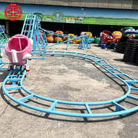 Attraction de fête foraine, aire de jeux pour enfants, montagnes russes non motorisées pour enfants, parc à thème, mini montagnes russes à pédales pour enfants à vendre