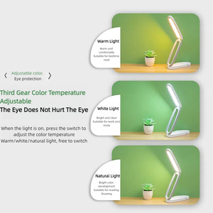 Elegant Modern LED Table Lamp with Hand Touch Control Rechargeable Eye Caring Desk <b>Light</b> for Reading Room - Product Image 2
