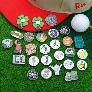 Marqueurs de balle de golf amusants et thématiques en forme de trèfle à quatre feuilles en alliage de zinc avec clip magnétique pour chapeau - Accessoires de golf personnalisés - Product Image 2