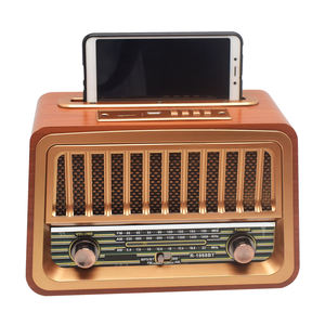 Radio rétro classique en bois R-1968BT AM/FM/SW 3 bandes avec fente USB TF Haut-parleur BT Radio vintage - Product Image 4