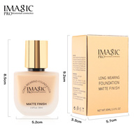 Pour IMAGIC Logo personnalisé fond de teint liquide végétalien en gros mat bouteille de pompe étanche maquillage naturel