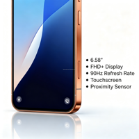 Smartphone I17 personnalisé pas cher, Android 12 à 17, pour réseau 4G, avec puce MTK6762 Octa Core, mémoire 4 + 64 Go, écran 6,58 pouces
