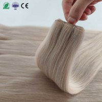Nouveau produit Offre Spéciale Double dessiné 100 naturel indien sans couture injecté PU bande cheveux trame Blonde Extensions de cheveux humains usine