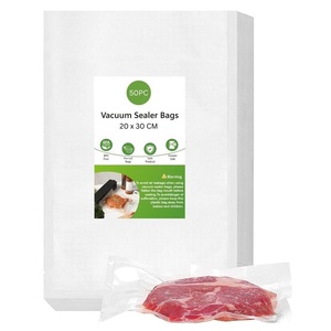 Sacs sous vide personnalisés avec logo imprimé, taille sur mesure, pour la conservation des aliments, sacs sous vide pour la congélation des fruits de mer, sacs alimentaires sous vide noirs - Product Image 1