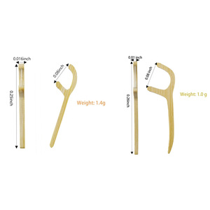 生分解性で環境に優しい使い捨ての高品質ミント竹フロッサー、フロスピック、デンタルフロス - Product Image 4