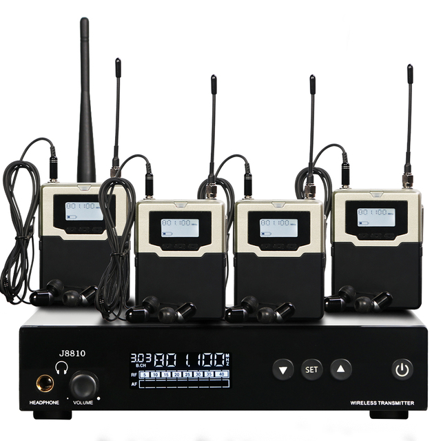 High Quality J8820 In-Ear Wireless Headset Microphone Noise Cancelling Monitor System for Studio Use Wholesale