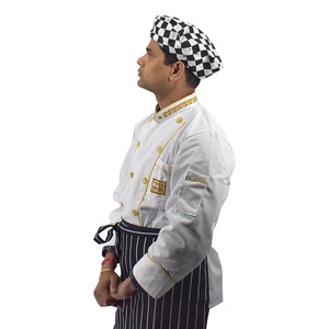 Uniforme de chef, à manches longues, fin, blanc, adapté au printemps et à l'automne, uniforme de travail pour restaurant de style occidental, taille 4XL - Product Image 2