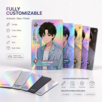 Cartes photo épaissies personnalisées, cartes postales de dessins animés DIY, cartes laser, marchandises de soutien pour célébrités d'anime, personnalisables en Chine