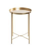 Table d'appoint ronde moderne en fer doré, table basse simple avec cadre métallique pour balcon, maison d'hôtes, intérieur, décoration domestique