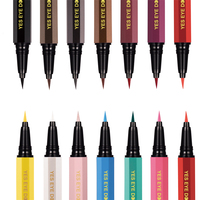 Lỏng Màu Eyeliner Lỏng Ma Thuật Keo Bút Nhãn Hiệu Riêng Vegan Đen Đầy Màu Sắc Long Lanh Trắng Hồng Dính Logo Màu Thiết Lập