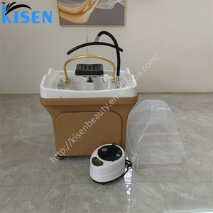 KISEN Bac à shampoing portable professionnel avec circulation d'eau thérapeutique pour le cuir chevelu et tuyaux, mobilier de salon - Product Image 5