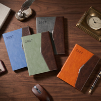 Agenda 2027 avec emplacement caché pour stylo intégré, logo personnalisé en relief, couverture rigide, agenda de bureau