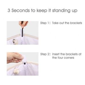 Có thể gập lại Linen hampers cho giặt lưu trữ bông được xây dựng trong lót với có thể tháo rời khung cũng giữ giỏ - Product Image 5