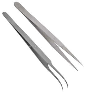 Juego profesional de 6 uds., herramienta aplicadora de pestañas, alta calidad, personalizada, privada, 90 grados, punta de fibra, pinzas de extensión de pestañas - Product Image 1