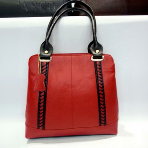 Sacs à main décontractés de luxe rouges à la mode pour femmes - Pochette en cuir véritable durable avec bandoulière, grande capacité, fermeture éclair - Product Image 2