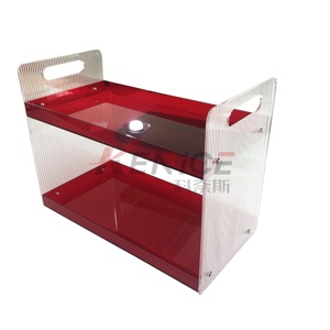 Lắp ráp <span class=keywords><strong>2</strong></span> tầng rõ ràng Kệ Acrylic đứng Kính áp tròng hiển thị giới thiệu cho các cửa hàng bán lẻ - Product Image 2