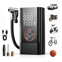 Mini compresseur d'air électrique sans fil portable pour pneus de voiture, pompe gonflable sans fil, gonfleur de pneus numérique, moniteur de pression ABS